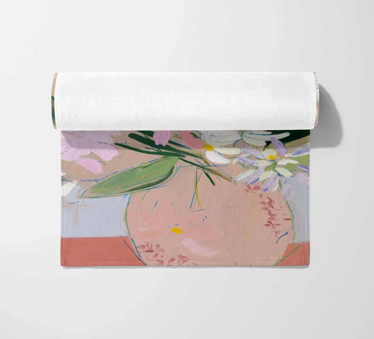 Abstract Flower in Vase beach towel by Boheme