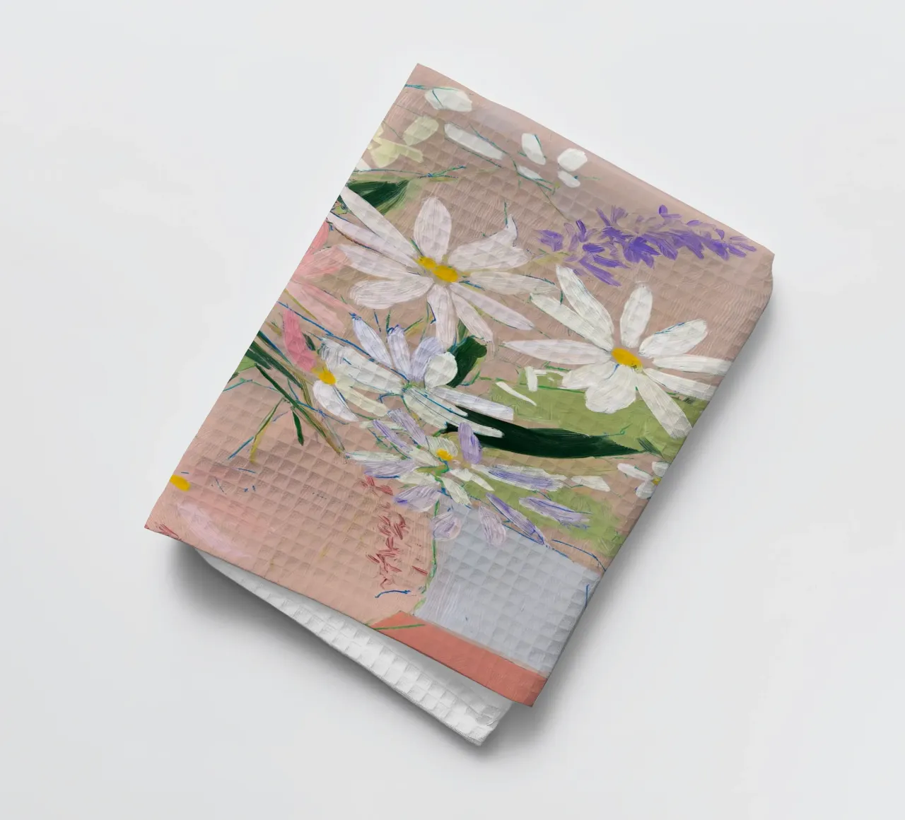 Fleur abstraite dans un vase torchon de Boheme