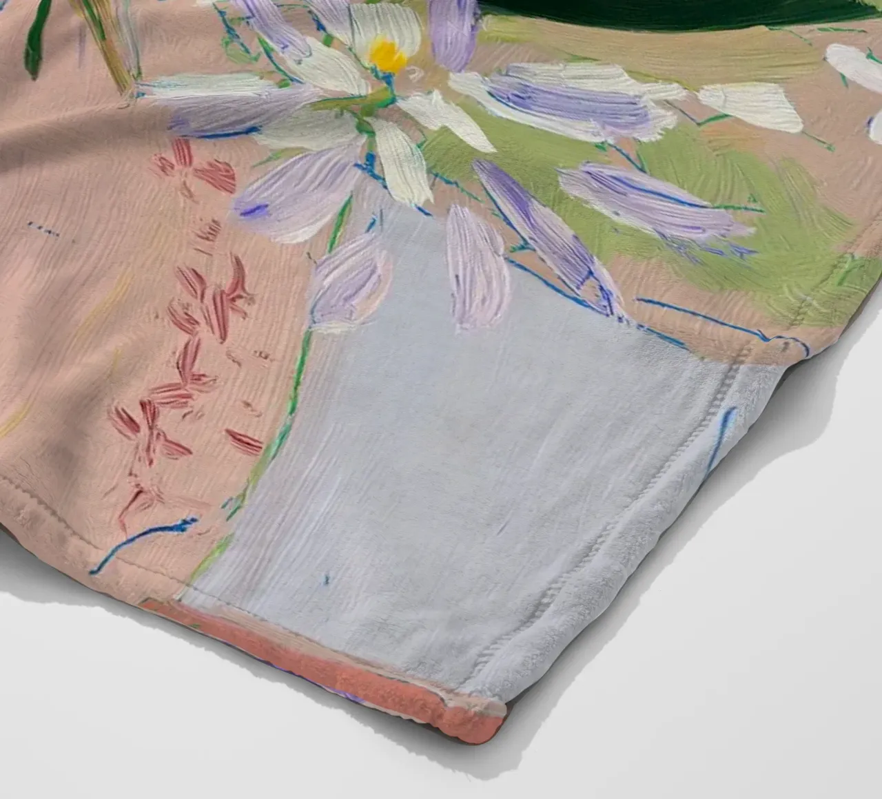 Abstracte bloem in vaas fleecedeken van Boheme