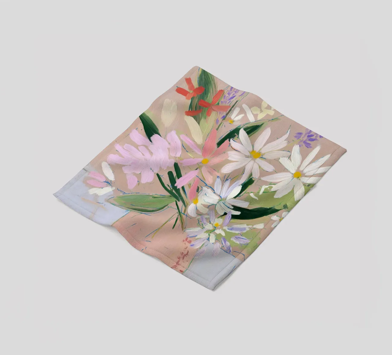 Abstracte bloem in vaas fleecedeken van Boheme