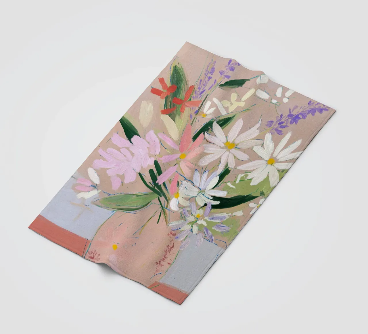 Abstracte bloem in vaas fleecedeken van Boheme
