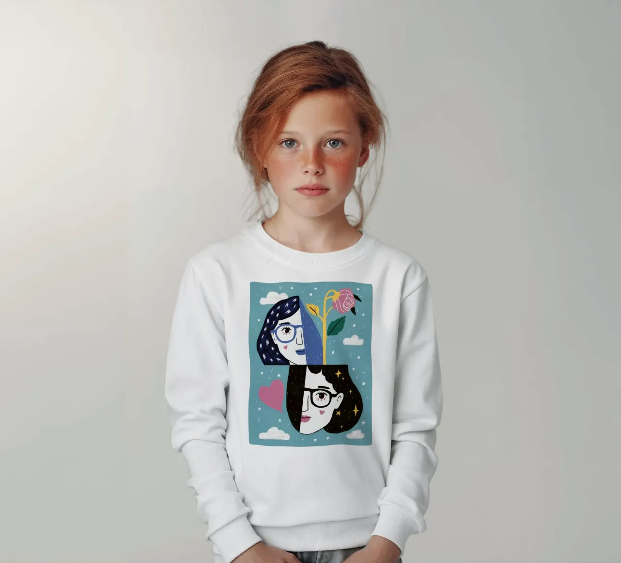 Paesaggio onirico celeste felpa bambino da Twilight Muse