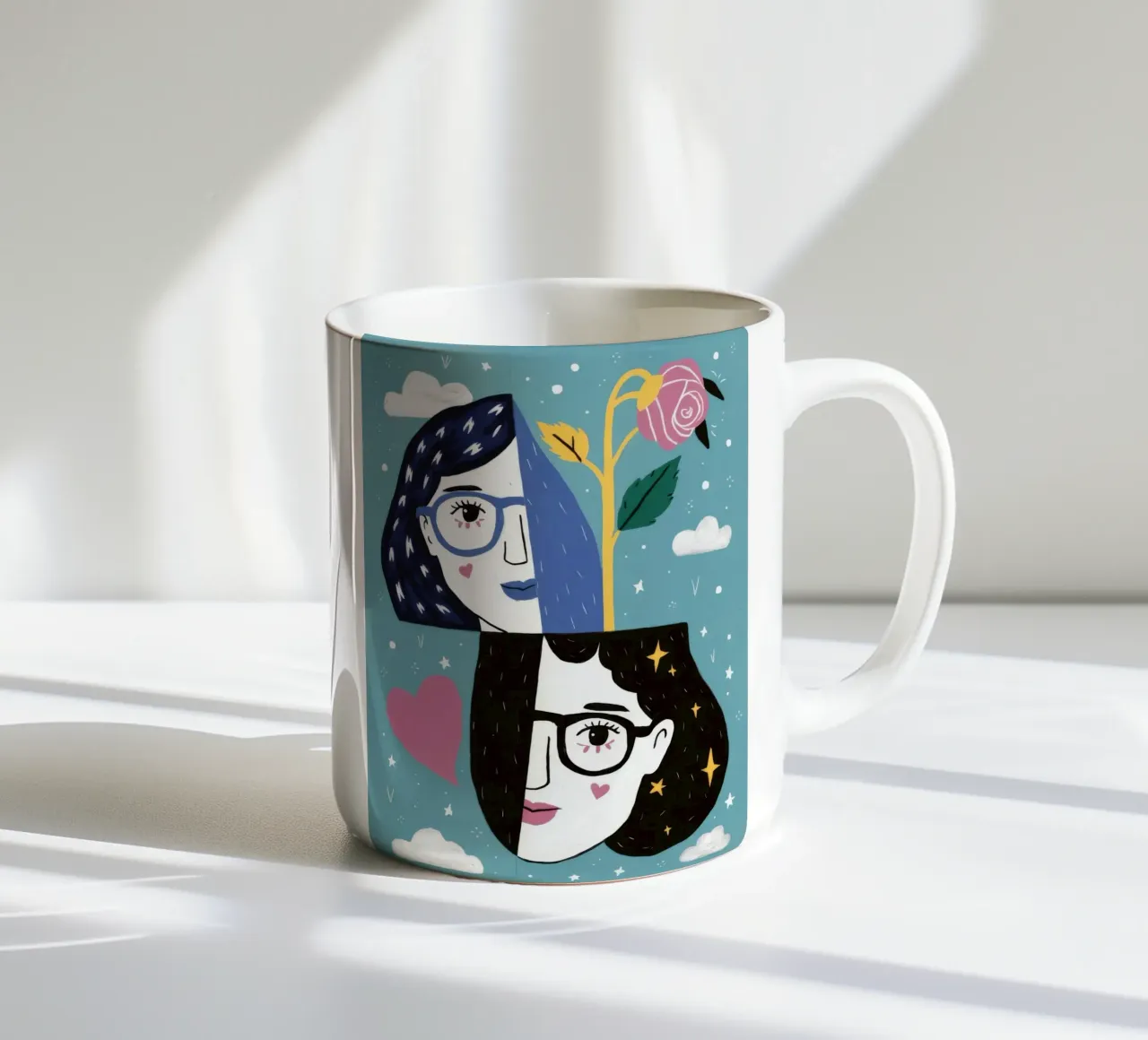 Paesaggio onirico celeste tazza in ceramica da Twilight Muse