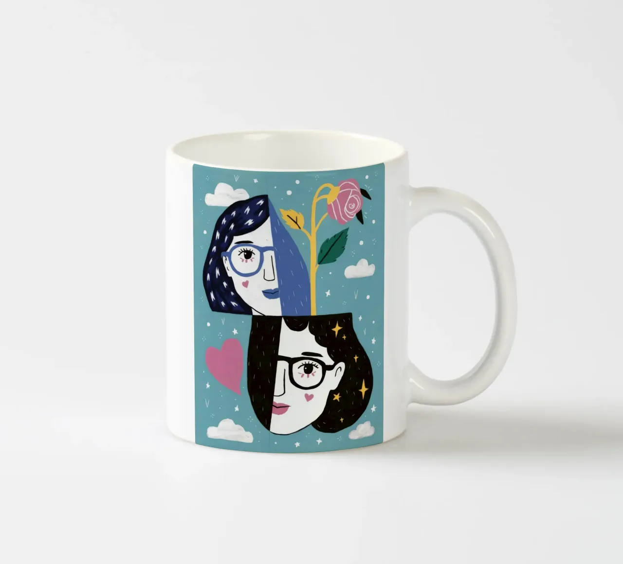 Paesaggio onirico celeste tazza in ceramica da Twilight Muse