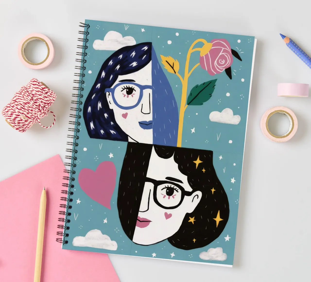 Celestial Dreamscape spiral notebook by Twilight Muse