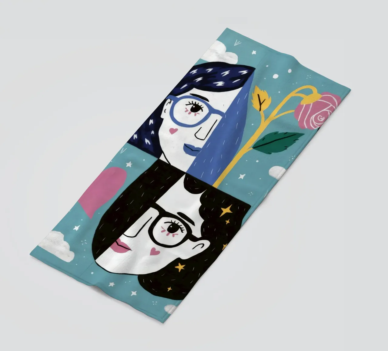 Paesaggio onirico celeste telo mare da Twilight Muse