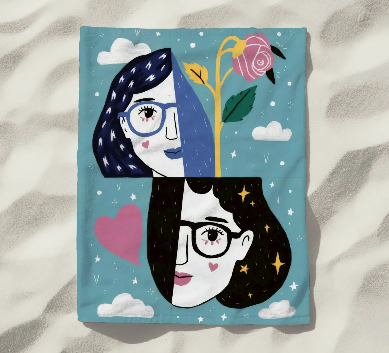 Paesaggio onirico celeste telo mare da Twilight Muse