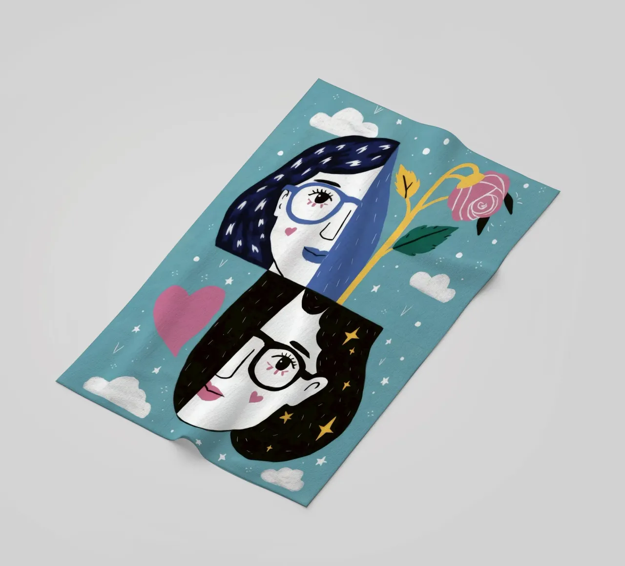 Paesaggio onirico celeste telo mare da Twilight Muse