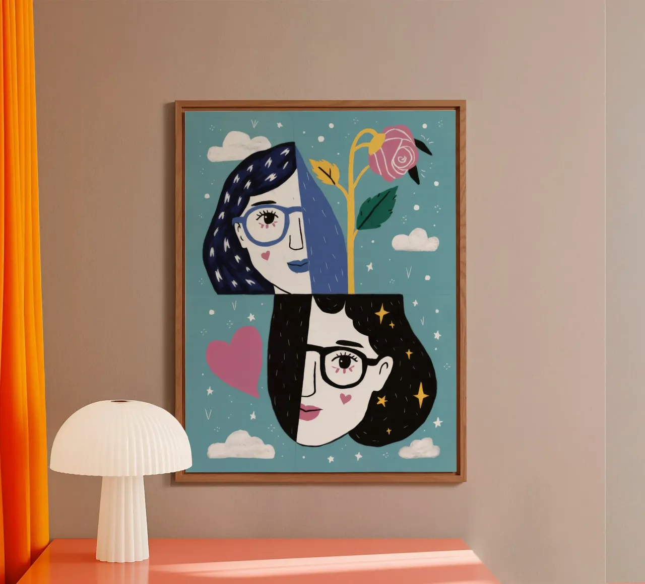 Paesaggio onirico celeste alluminio dibond da Twilight Muse