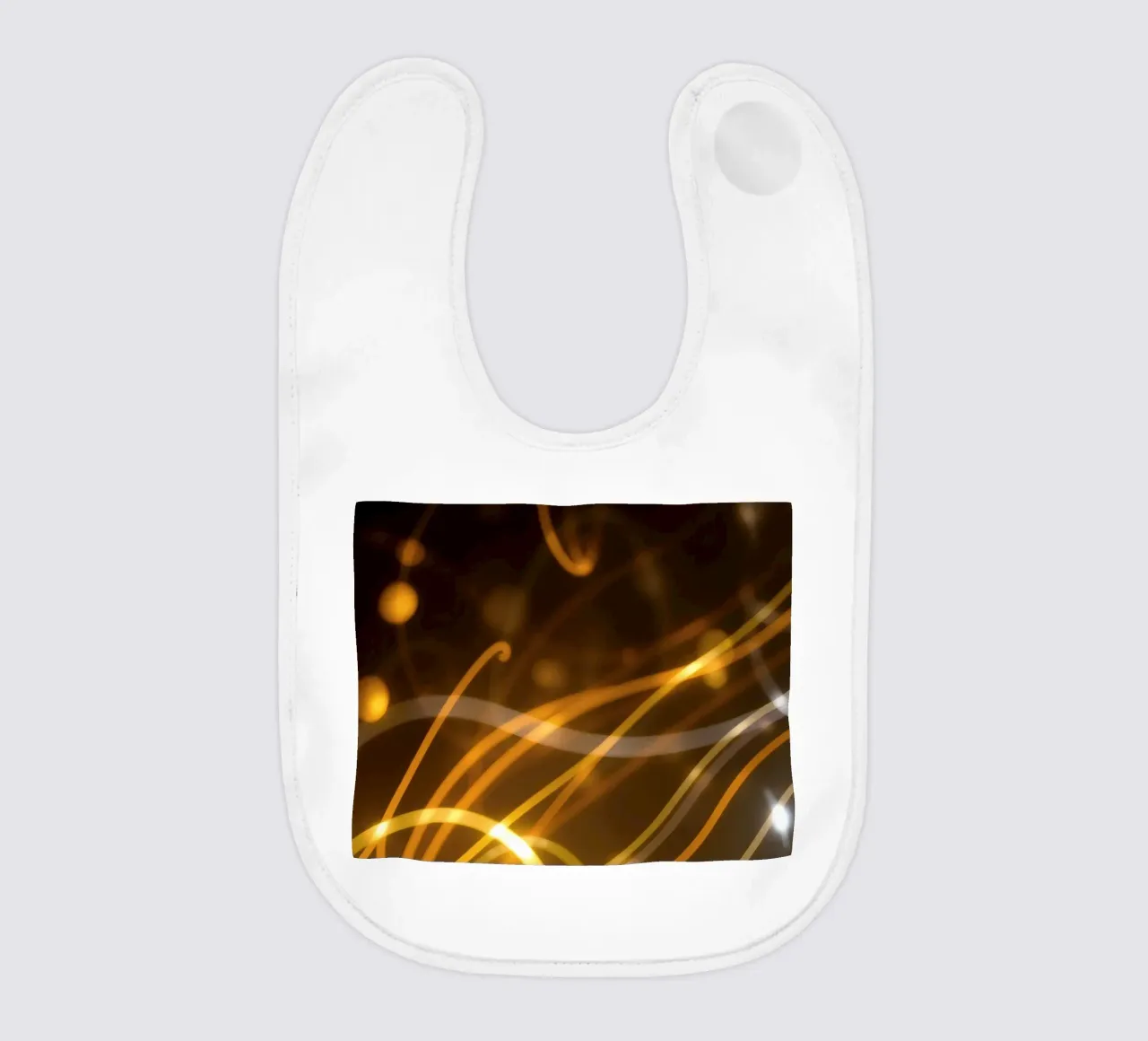 Dynamic abstract patterns of light and color atmosphere baby bib by DesignDoodle