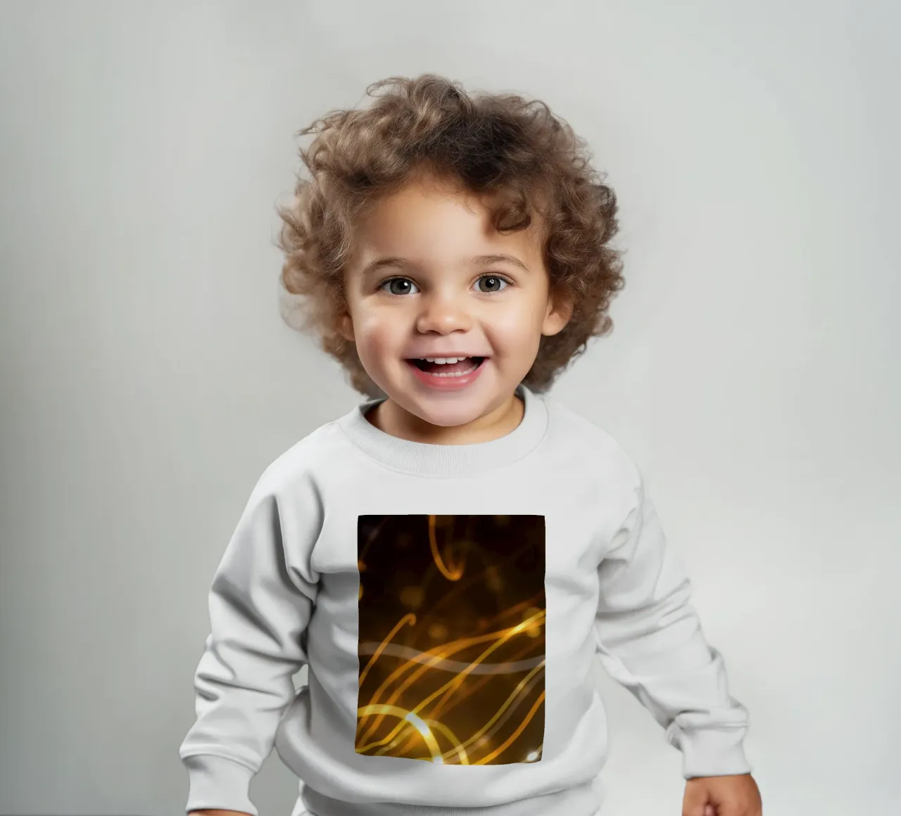 Dynamic abstract patterns of light and color atmosphere baby sweatshirt by DesignDoodle