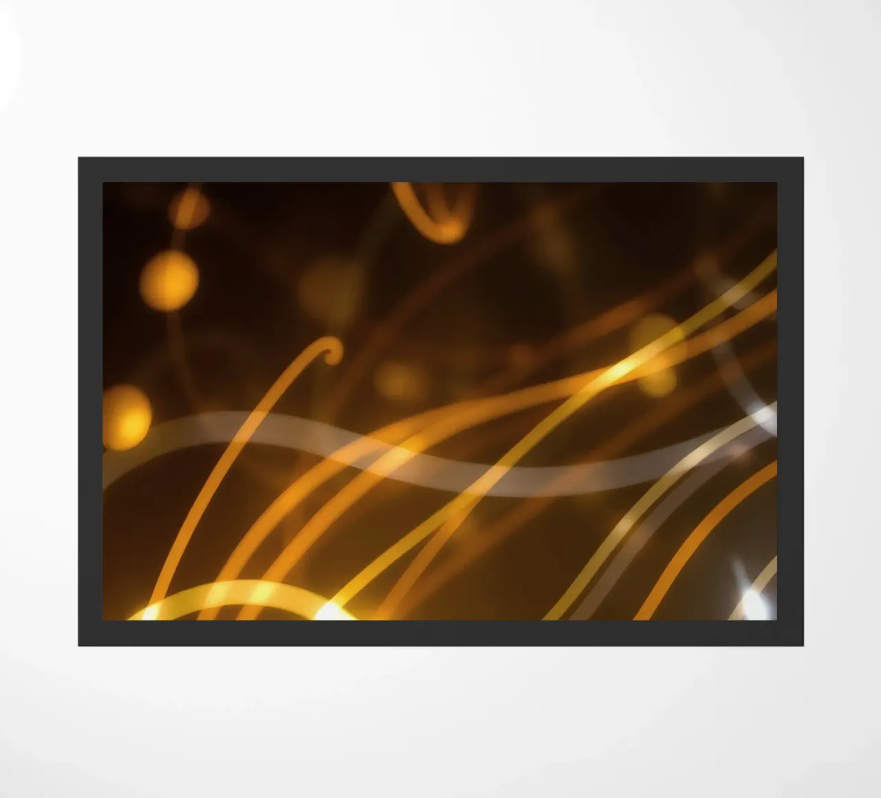 Dynamic abstract patterns of light and color atmosphere doormat by DesignDoodle