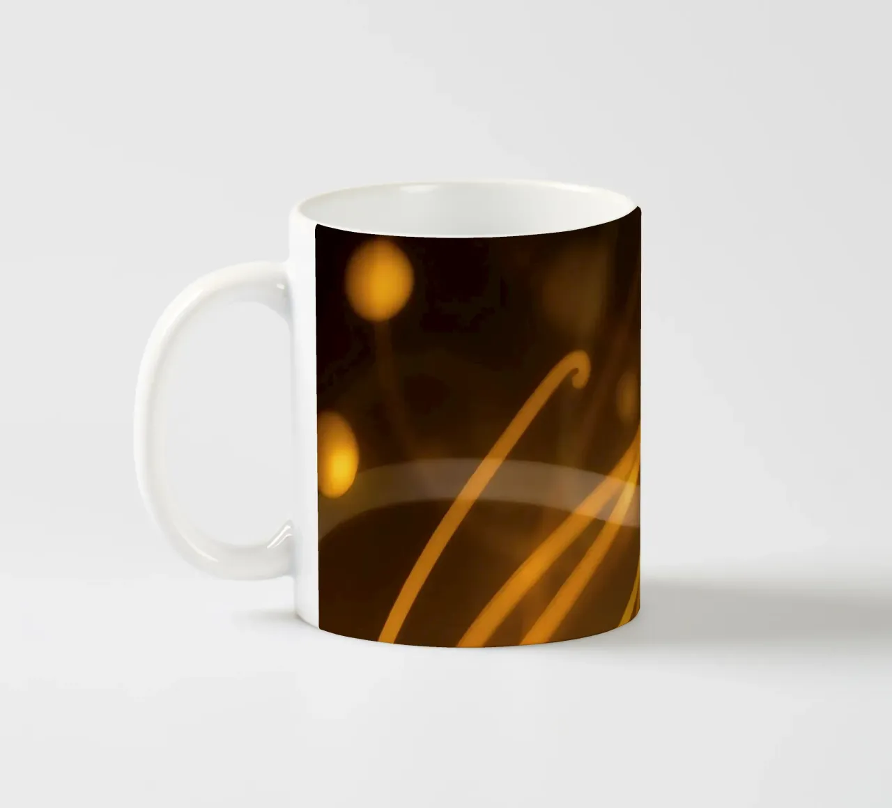 Dynamic abstract patterns of light and color atmosphere ceramic mug by DesignDoodle