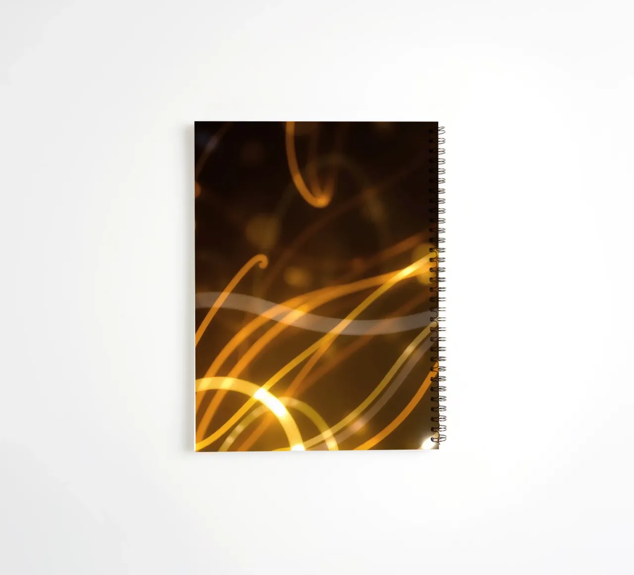 Dynamic abstract patterns of light and color atmosphere spiral notebook by DesignDoodle