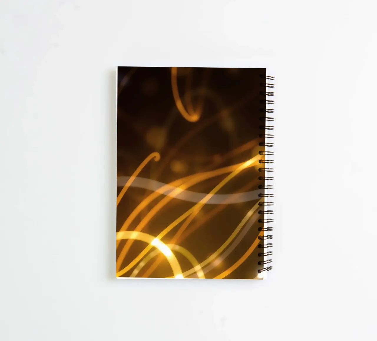 Dynamic abstract patterns of light and color atmosphere spiral notebook by DesignDoodle