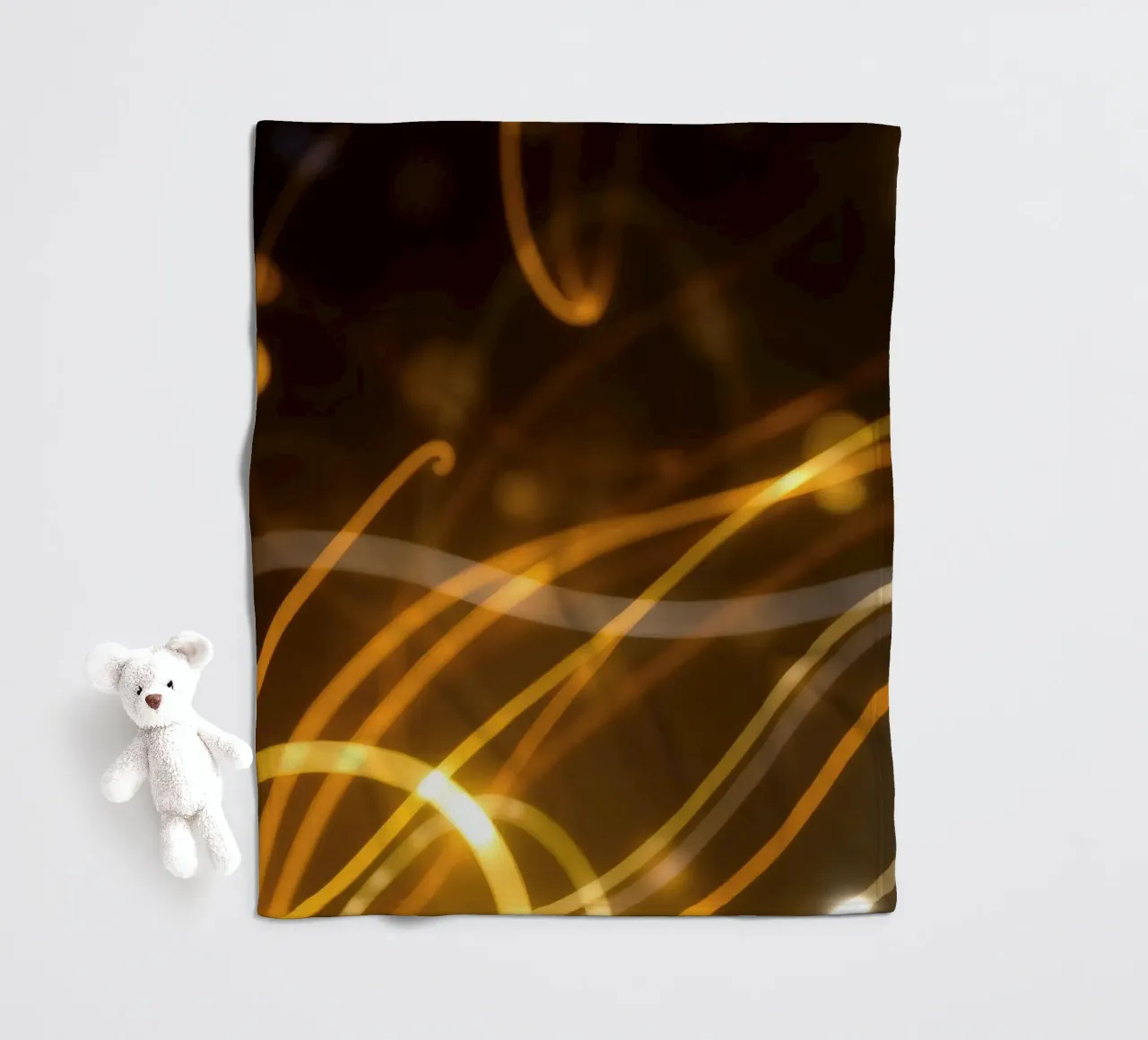 Dynamic abstract patterns of light and color atmosphere fleece blanket by DesignDoodle