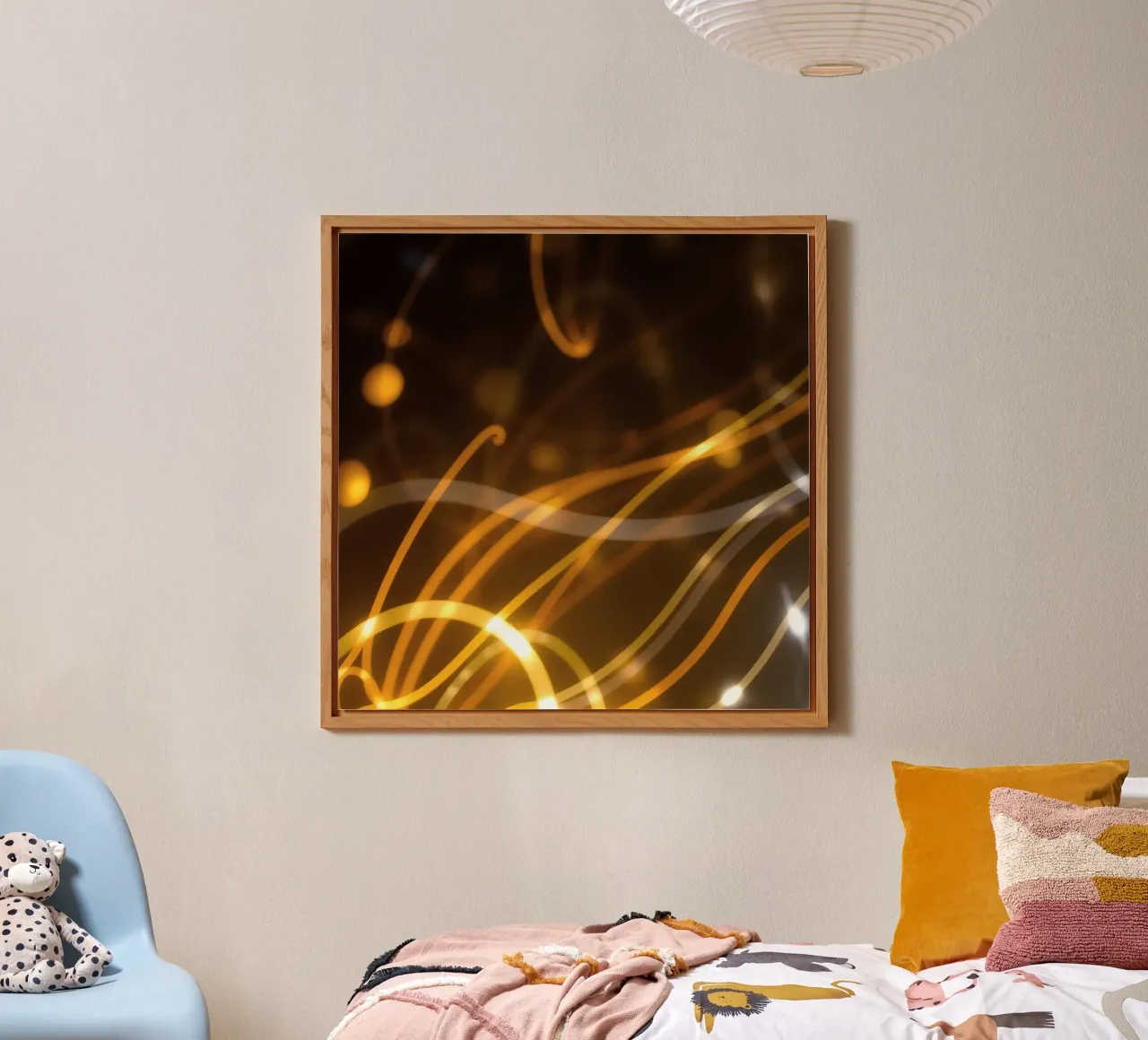 Modelli dinamici astratti di atmosfere di luce e colore alluminio dibond da DesignDoodle