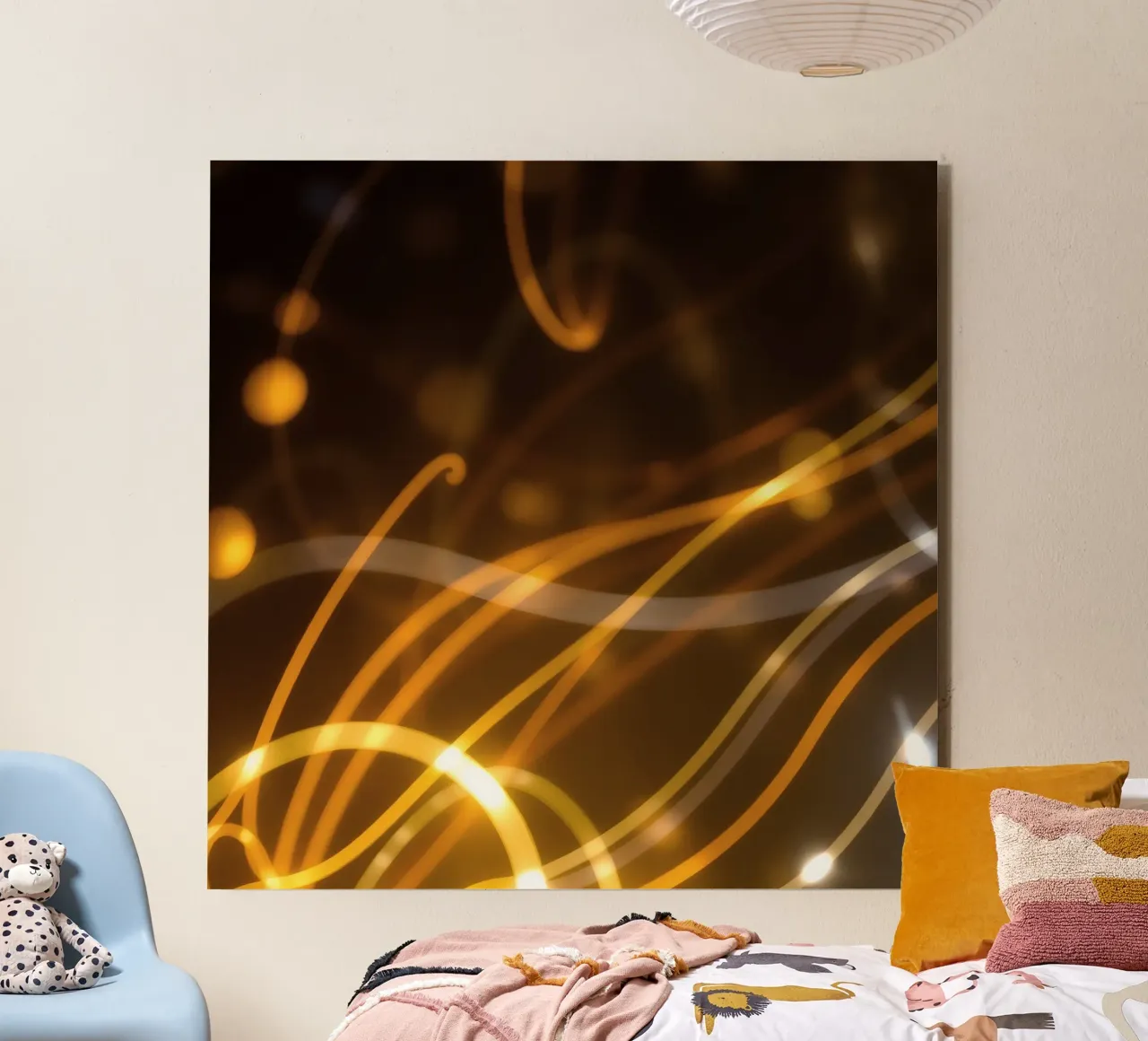 Modelli dinamici astratti di atmosfere di luce e colore alluminio dibond da DesignDoodle