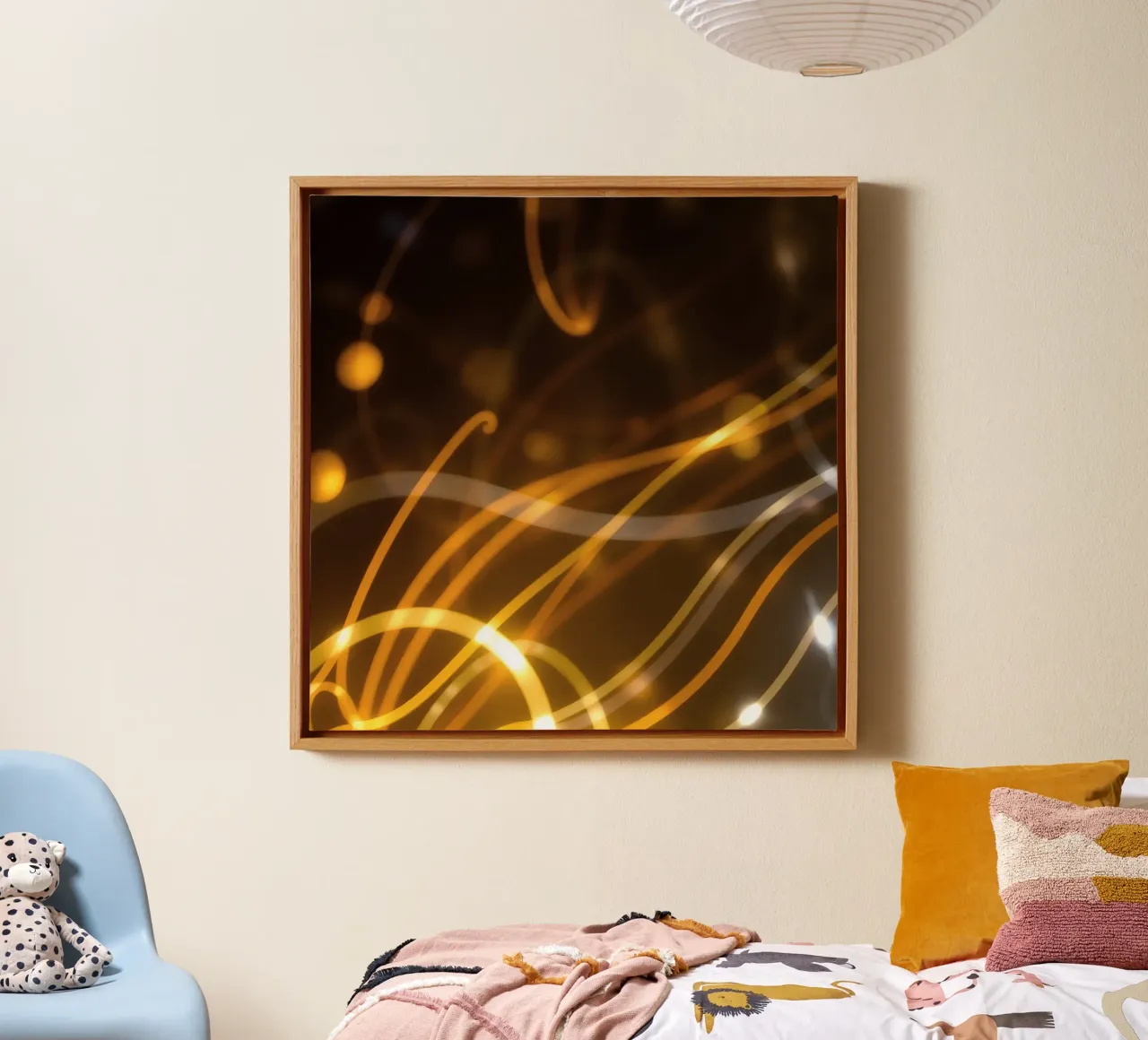 Modelli dinamici astratti di atmosfere di luce e colore tela da DesignDoodle