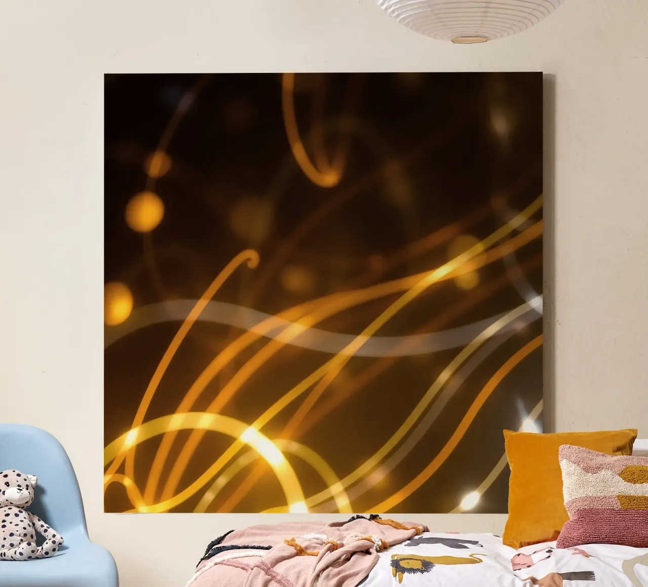 Modelli dinamici astratti di atmosfere di luce e colore tela da DesignDoodle