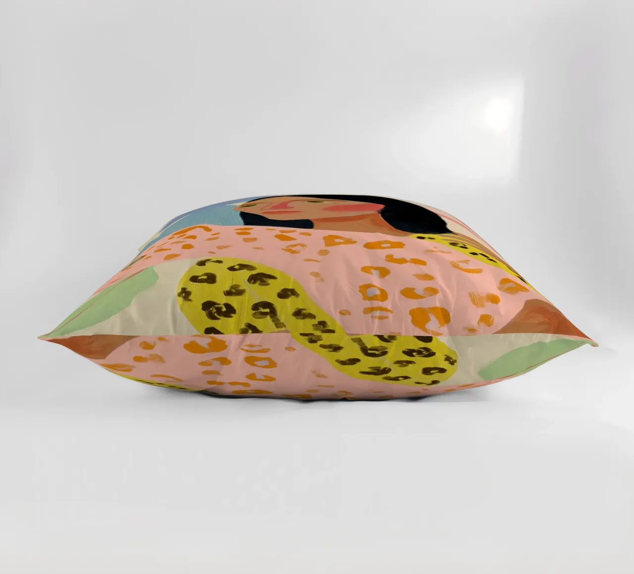 Animal Print, Cheetah Print, Abstract Colourful Art decorative cushion by Boheme