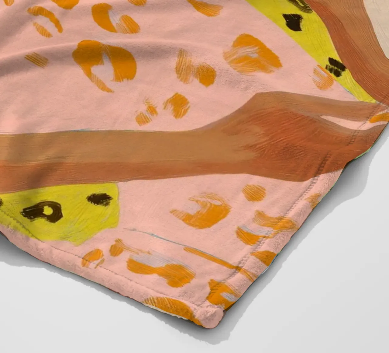 Dierenprint, Cheetah print, abstracte kleurrijke kunst fleecedeken van Boheme