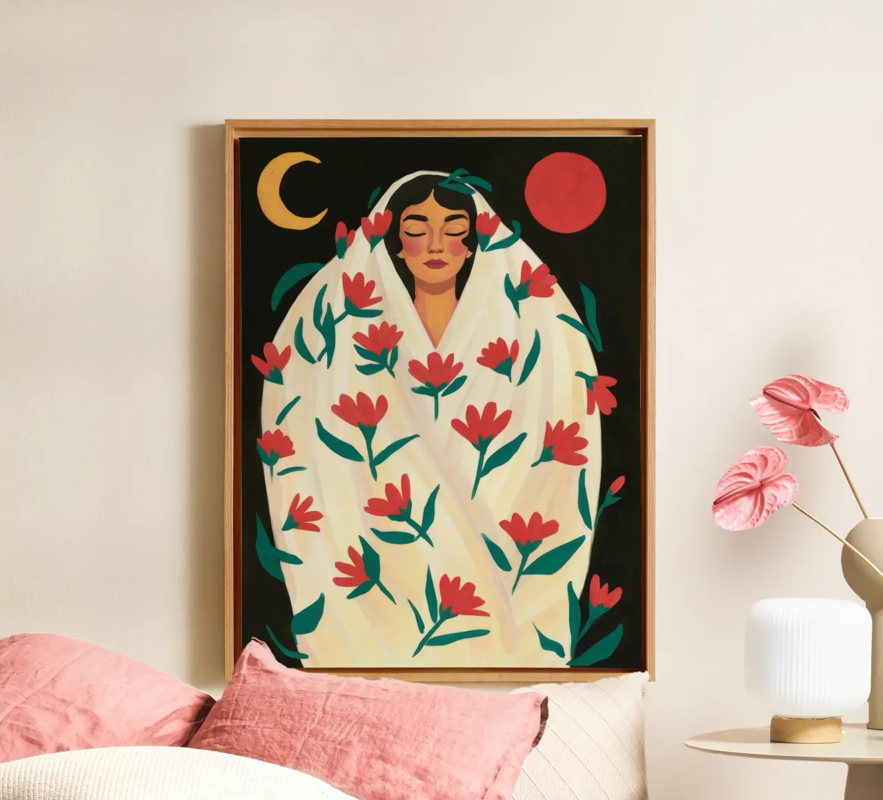 Whimsical Butterfly Serenade canvas with Floater frame by Twilight Muse
