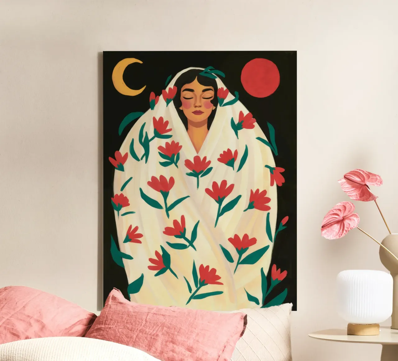 Whimsical Butterfly Serenade canvas with Floater frame by Twilight Muse