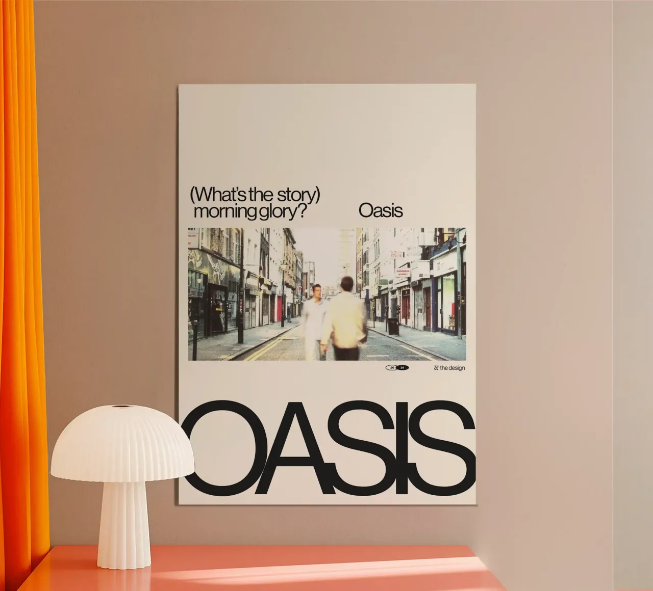 (What's the Story) Morning Glory? poster con telaio in plastica da Attaboy Dsgn