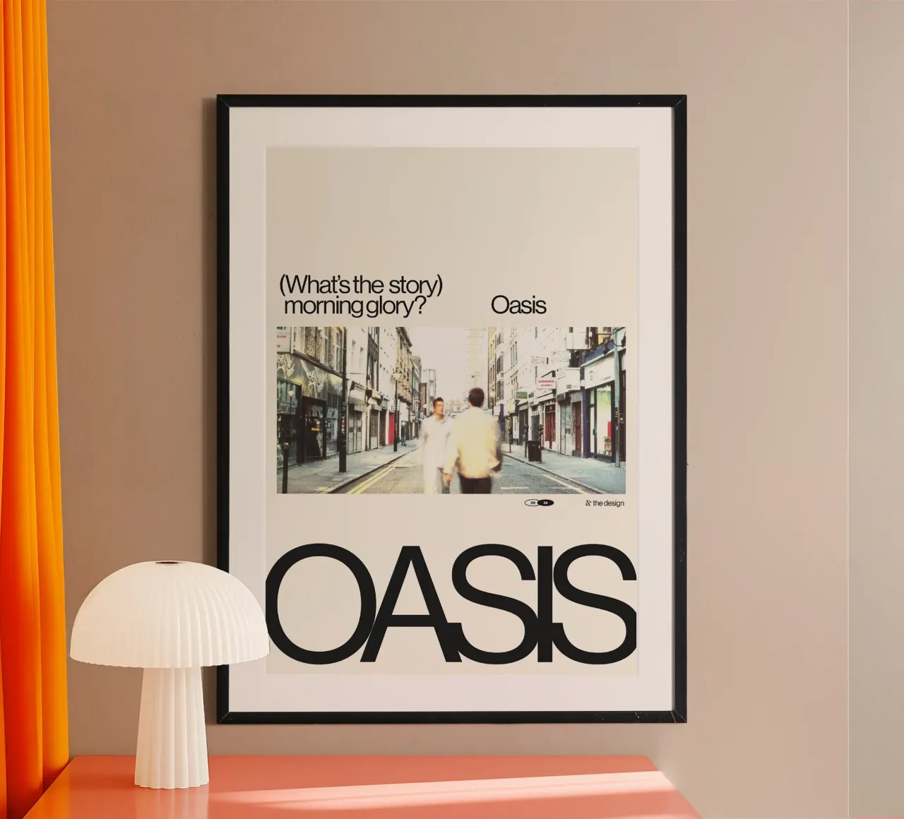 (What's the Story) Morning Glory? poster con telaio in plastica da Attaboy Dsgn
