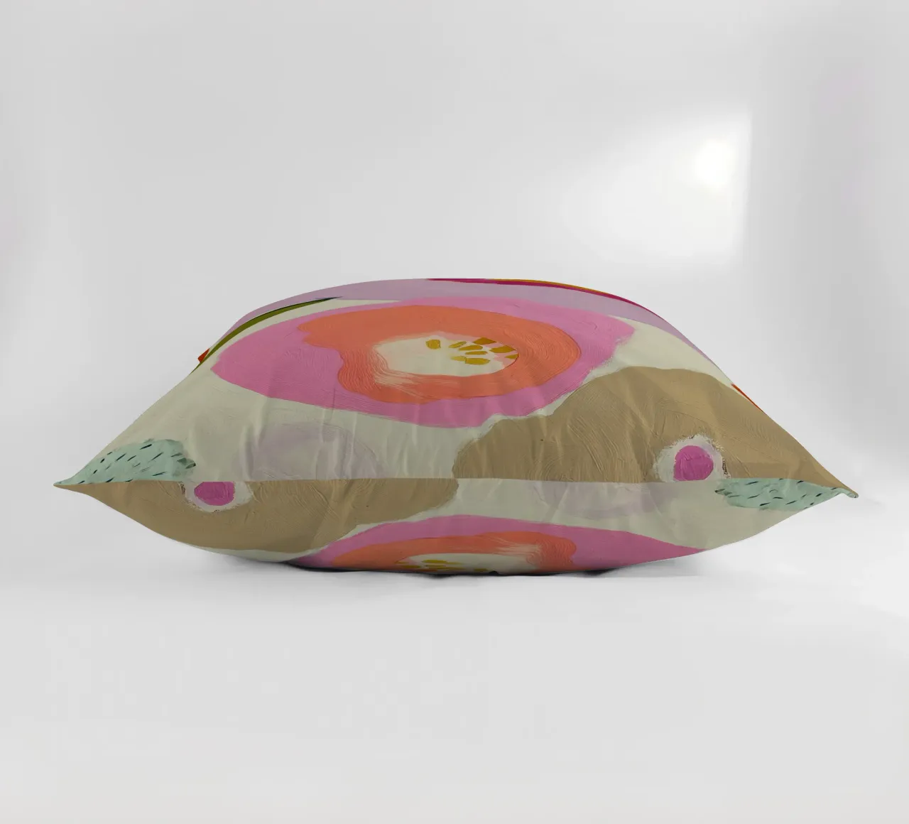Abstract Floral Print, Retro Flower Print decorative cushion by Boheme
