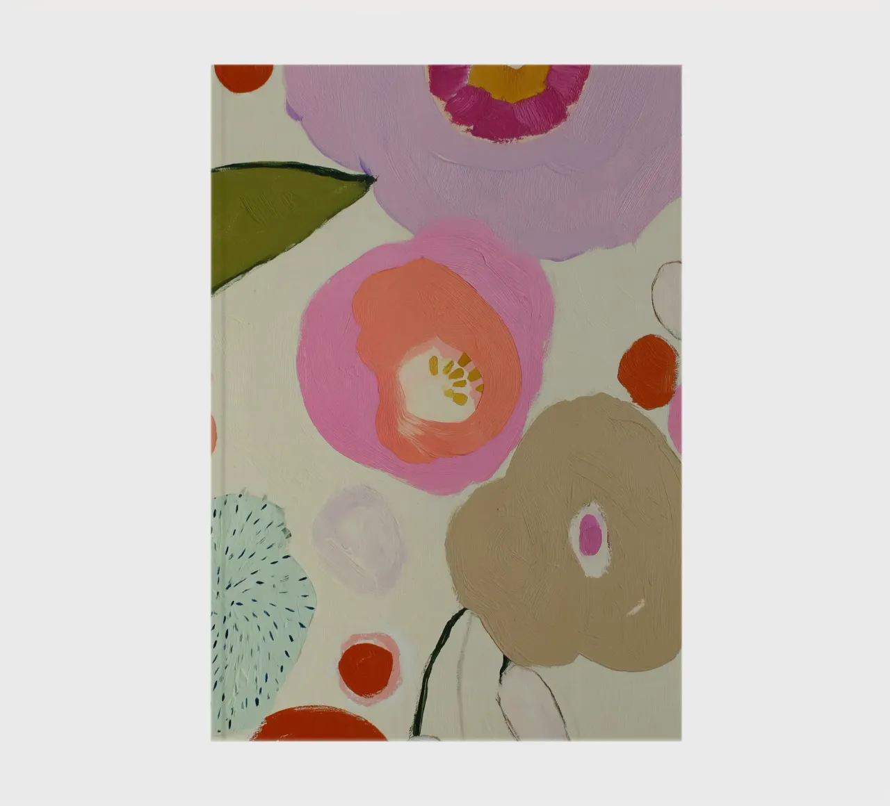 Abstract Floral Print, Retro Flower Print notebook by Boheme