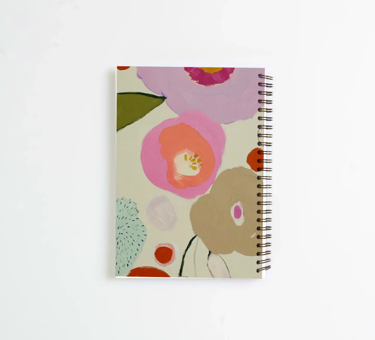 Abstract Floral Print, Retro Flower Print spiral notebook by Boheme