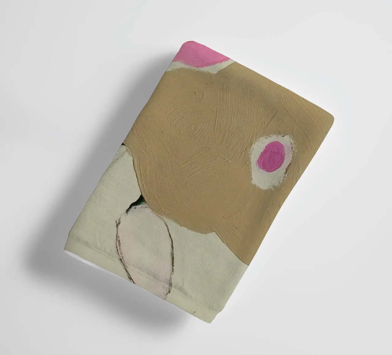 Abstracte bloemenprint, Retro bloemenprint badhanddoek van Boheme