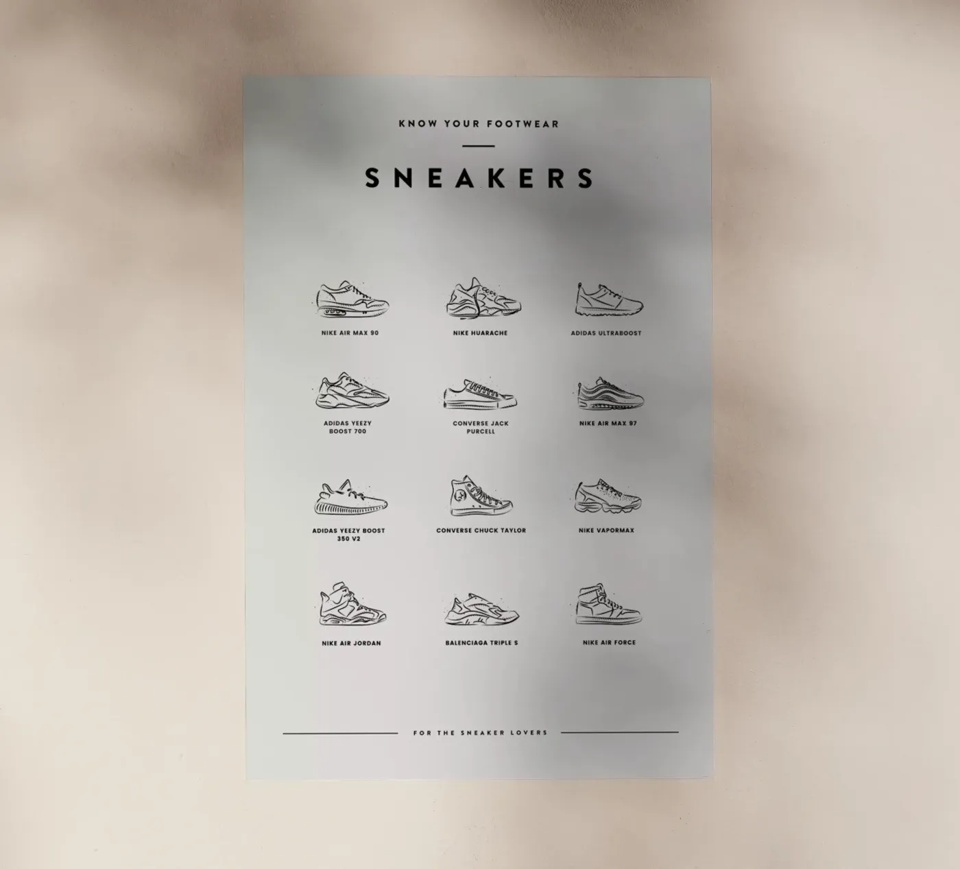 Sneaker Chart 2 pellicola backlit da daylight design studio
