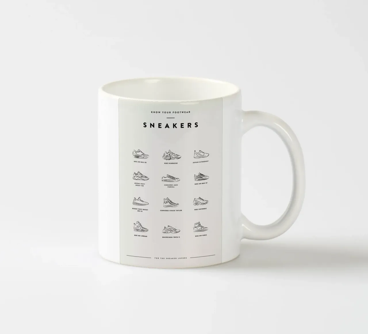 Sneaker Chart 2 tazza in ceramica da daylight design studio