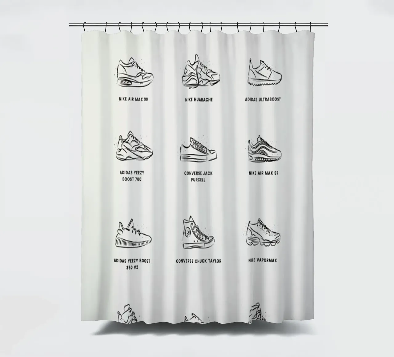 Sneaker Chart 2 tenda da doccia da daylight design studio