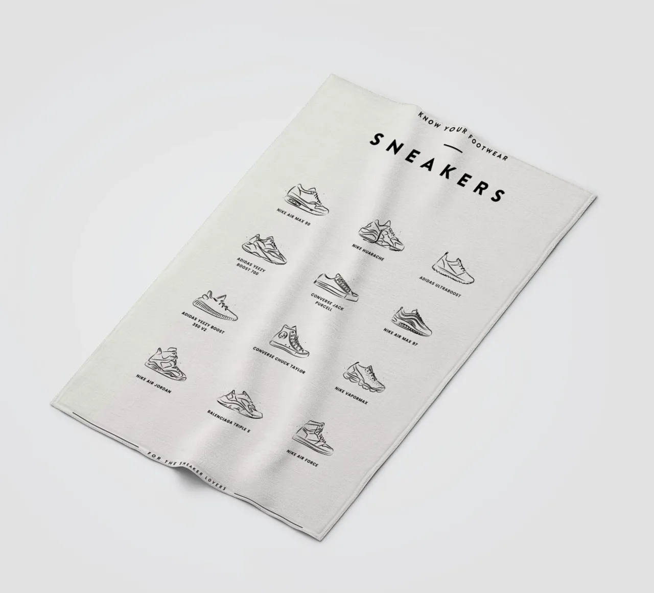 Sneaker Chart 2 Fleecedecke von daylight design studio