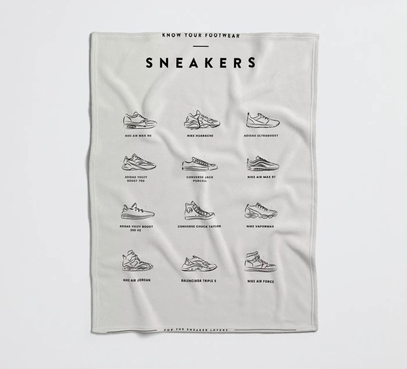 Sneaker Chart 2 fleecedeken van daylight design studio