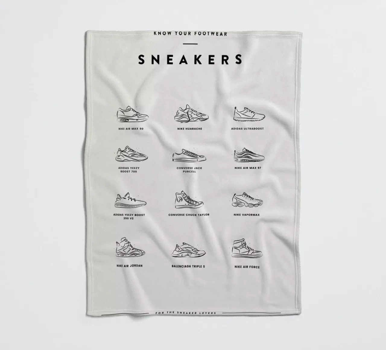 Sneaker Chart 2 Fleecedecke von daylight design studio