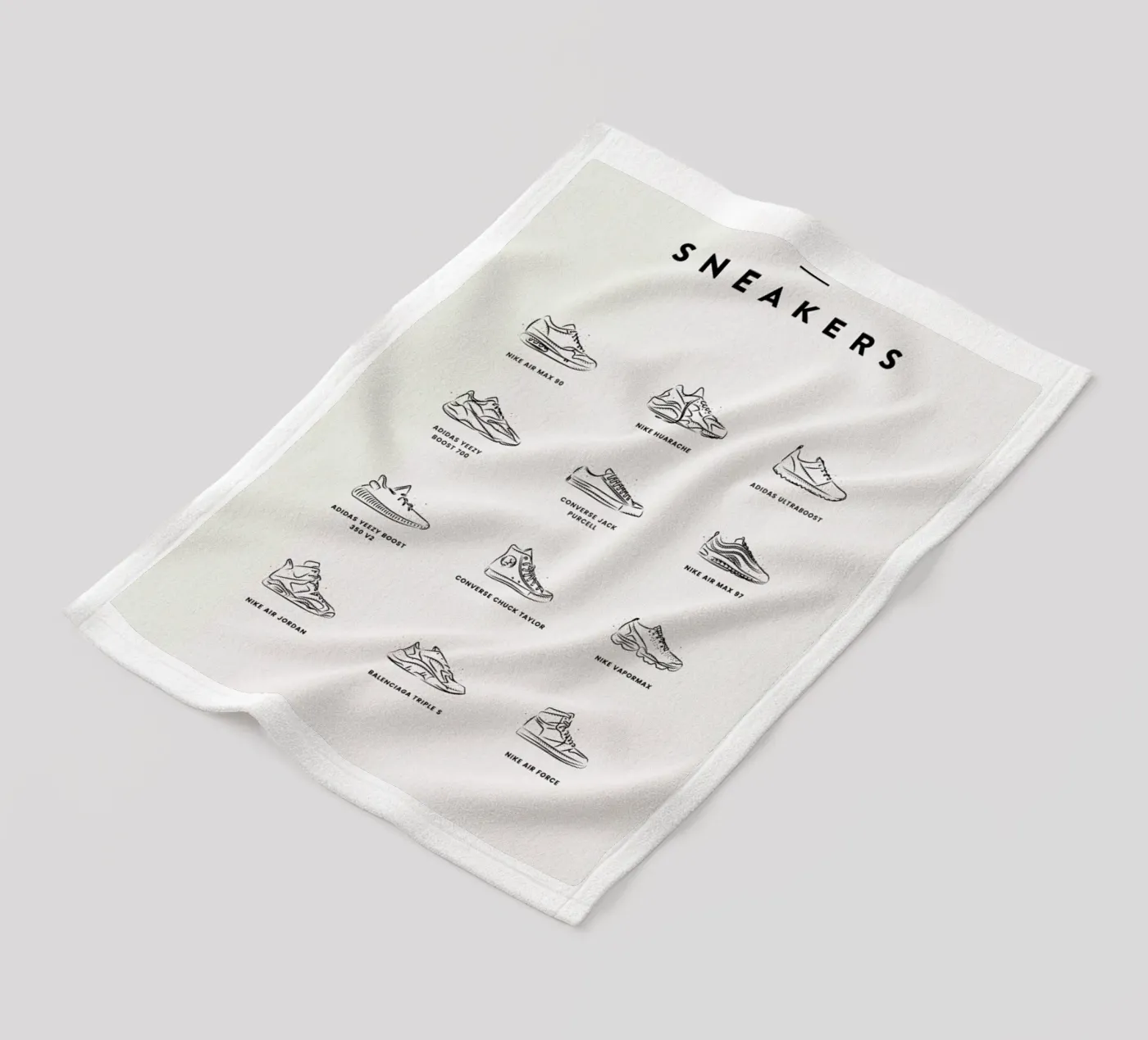 Sneaker Chart 2 fleecedeken van daylight design studio