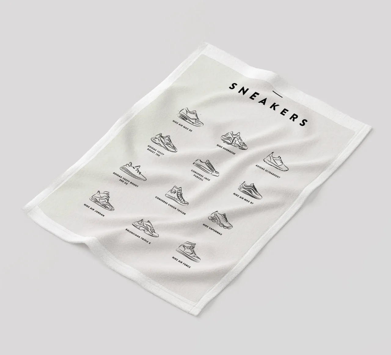 Sneaker Chart 2 Fleecedecke von daylight design studio