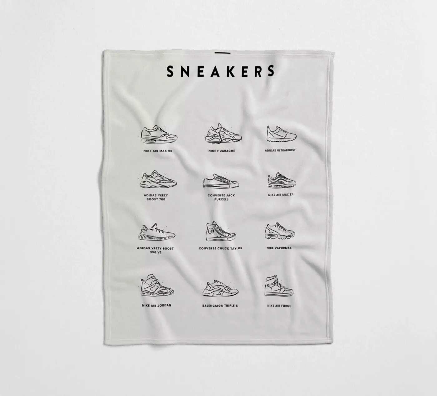 Sneaker Chart 2 fleecedeken van daylight design studio