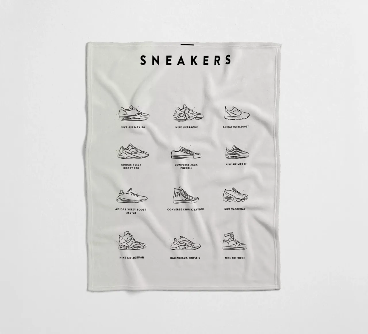 Sneaker Chart 2 Fleecedecke von daylight design studio