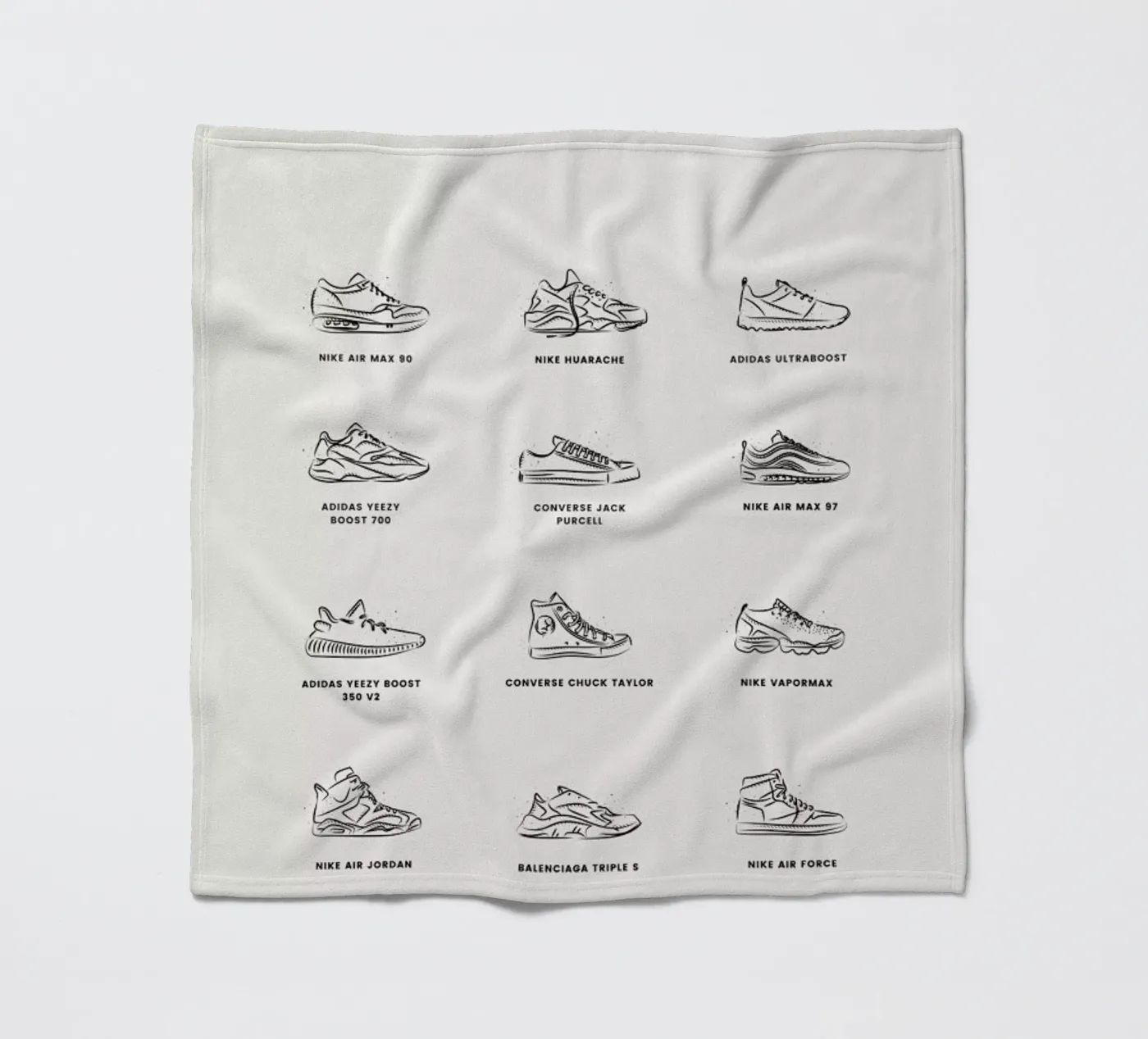 Sneaker Chart 2 Fleecedecke von daylight design studio