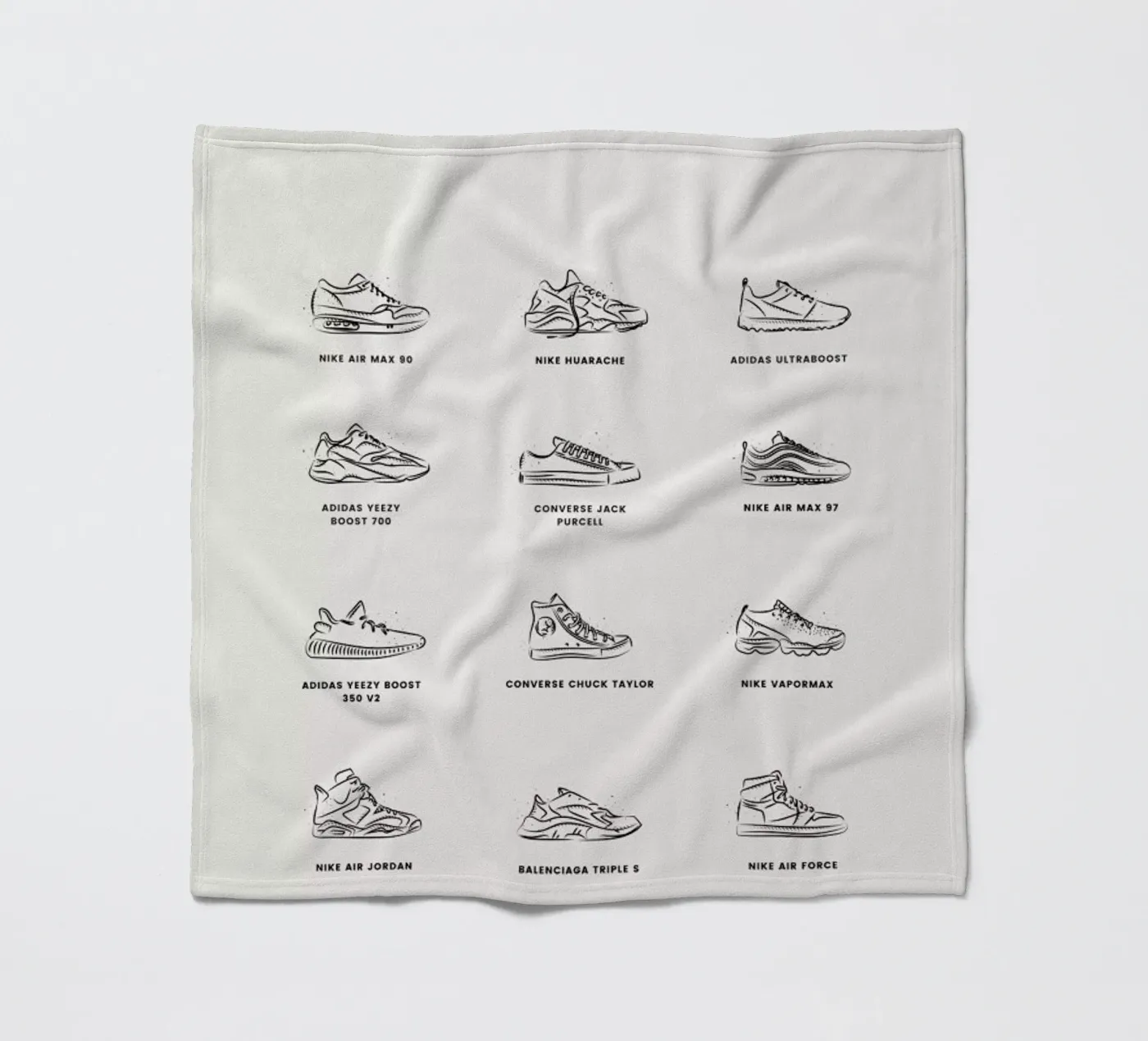 Sneaker Chart 2 fleecedeken van daylight design studio