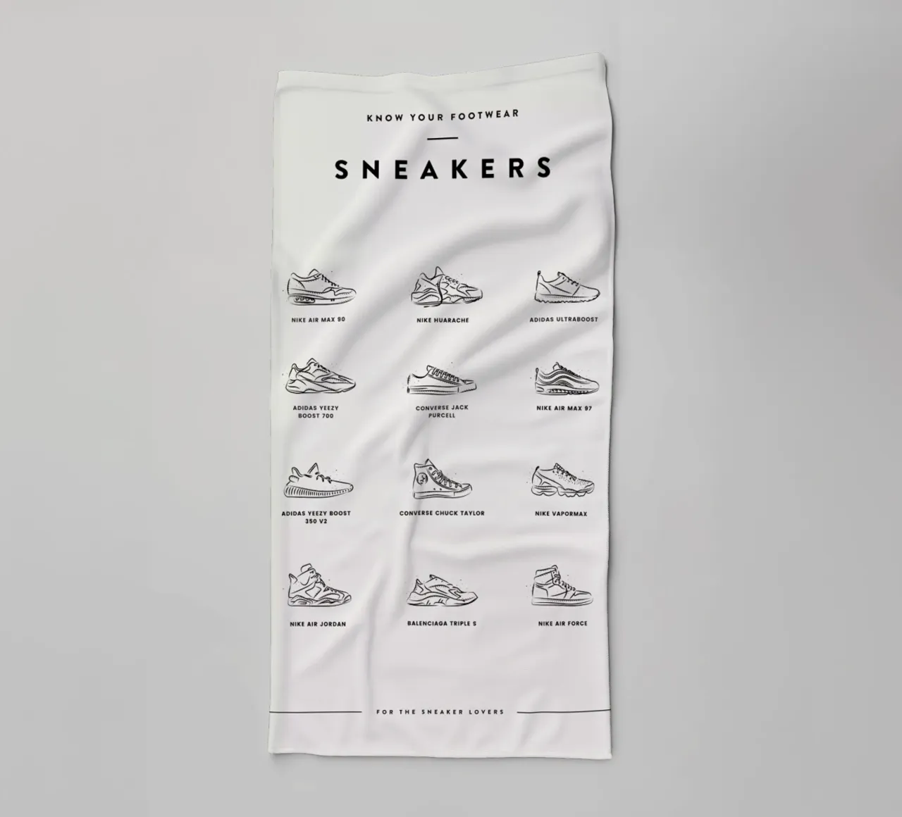Sneaker Chart 2 asciugamano da bagno da daylight design studio