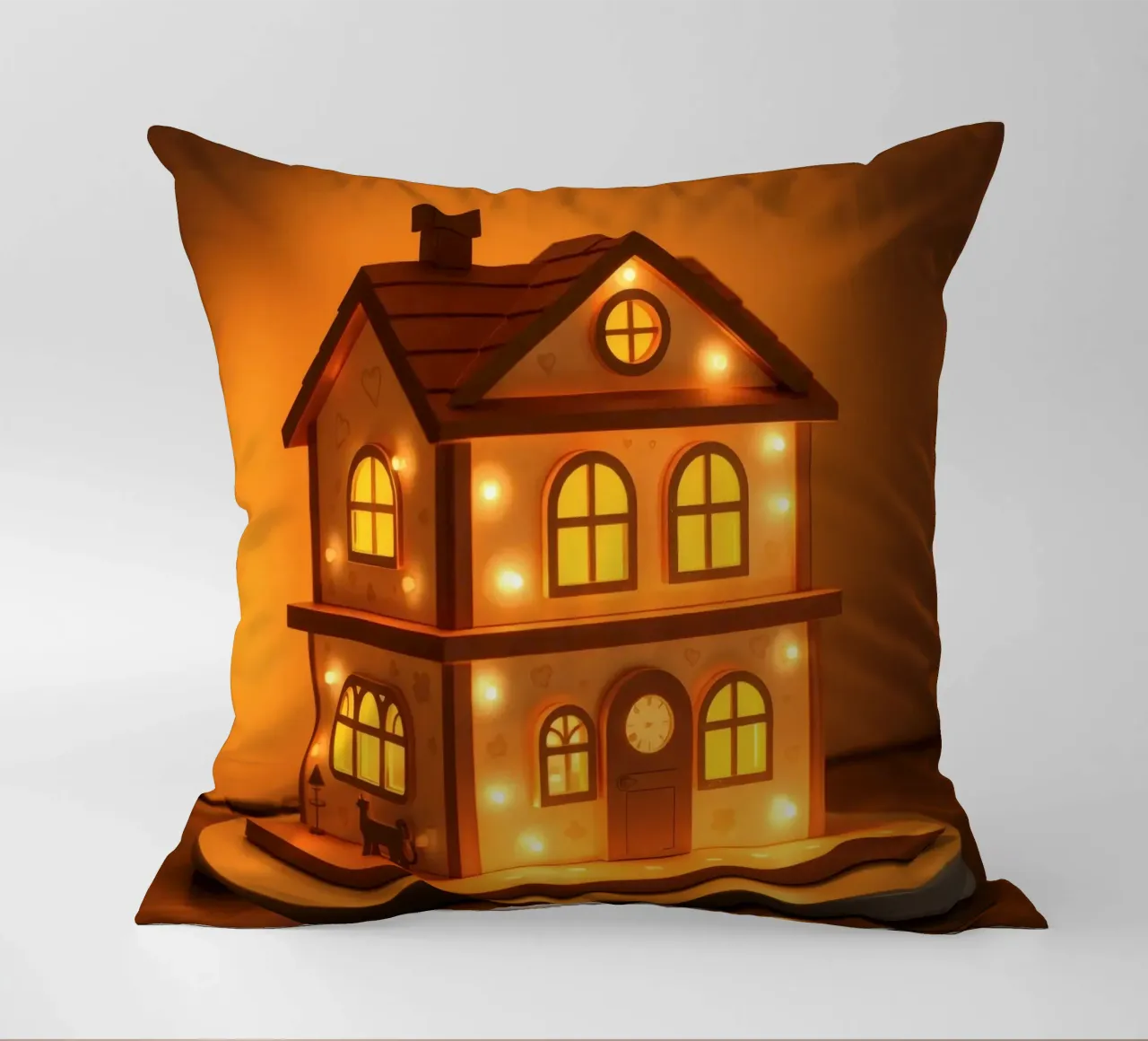 Lampada decorativa in legno con luci calde cuscino da DesignDoodle