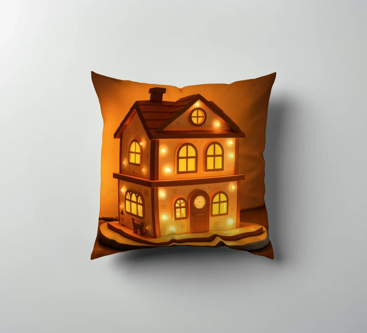 Lampada decorativa in legno con luci calde cuscino da DesignDoodle