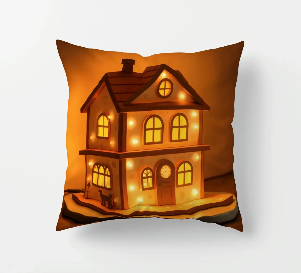 Lampada decorativa in legno con luci calde cuscino da DesignDoodle